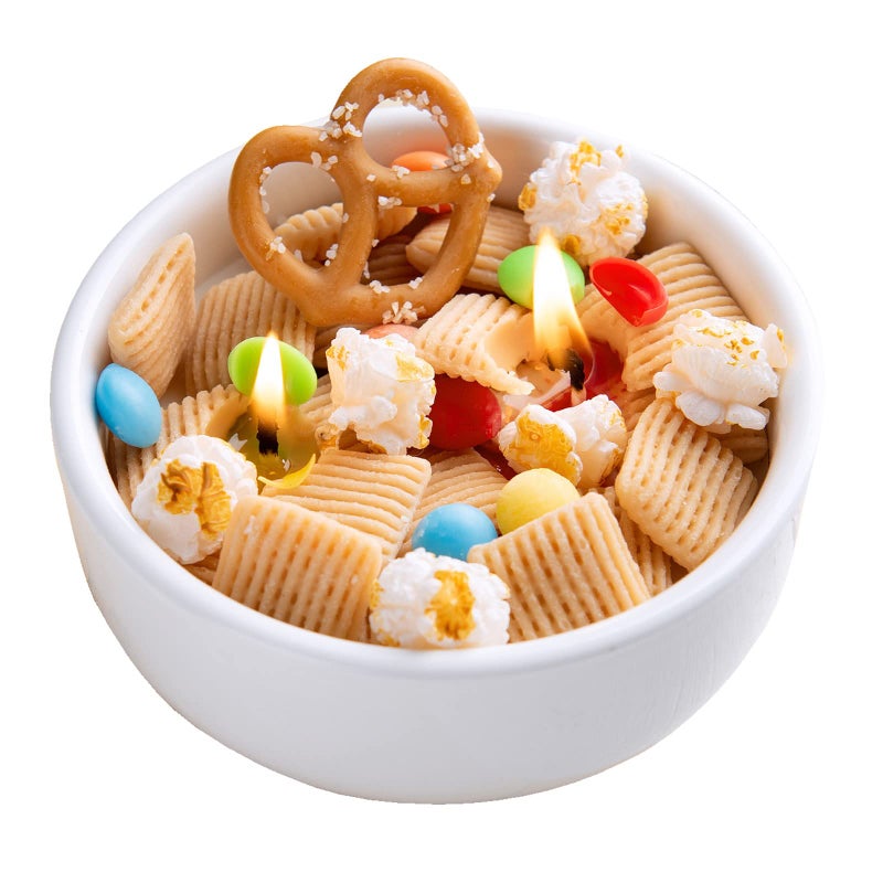iLikePar Funny Sweet Vanilla Trail Mix Bowl Scented Soy Candle Afternoon Tea Gift - Image 1